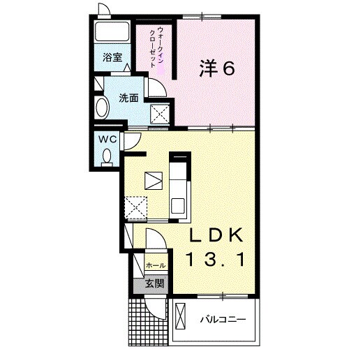 間取り図 クラール鬼無　Ｂ