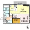 ナーブ屋島 A棟 1LDKの間取り