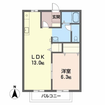 間取図 サンライフ八坂 B棟