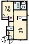 アプリコット Ⅰ 1LDKの間取り