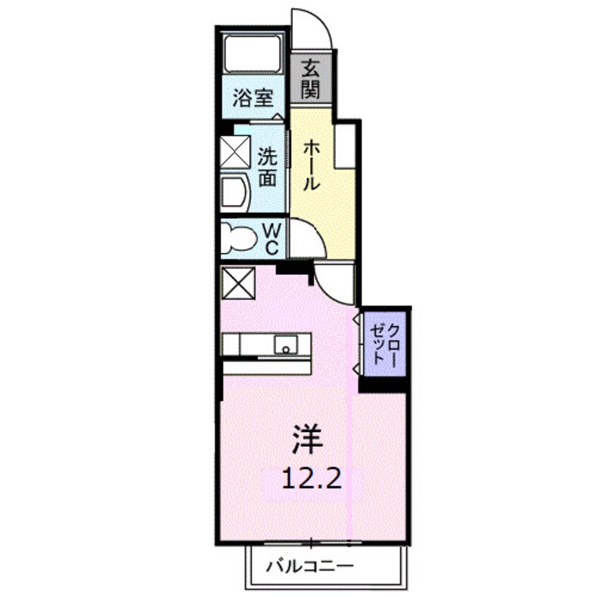 間取図 ハイツ　コンチェルトＢ