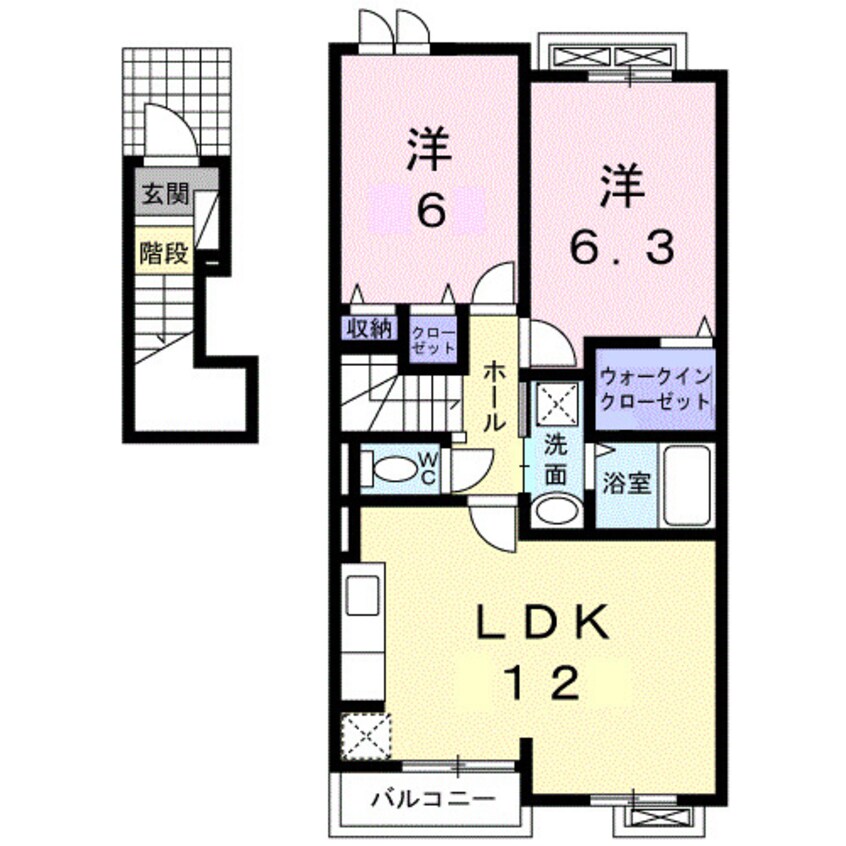間取図 プリムローズ　ノユルⅡ