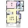 グラスランド　レジデンス　Ｈ 1LDKの間取り