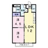 パルネット荒木 2LDKの間取り
