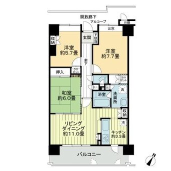 間取図 サーパス栗林公園