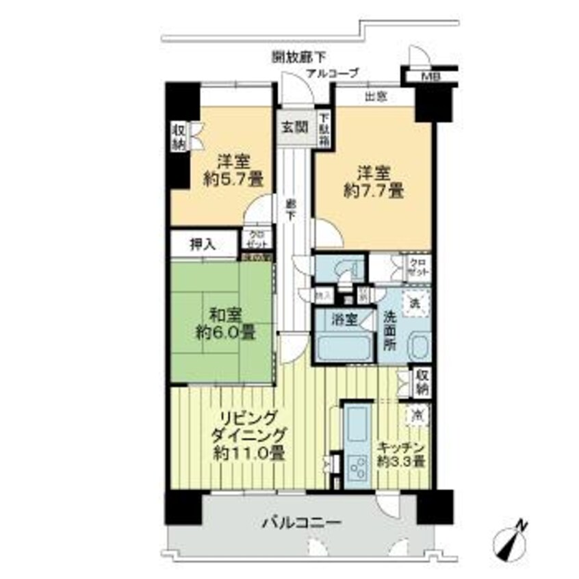 間取図 サーパス栗林公園