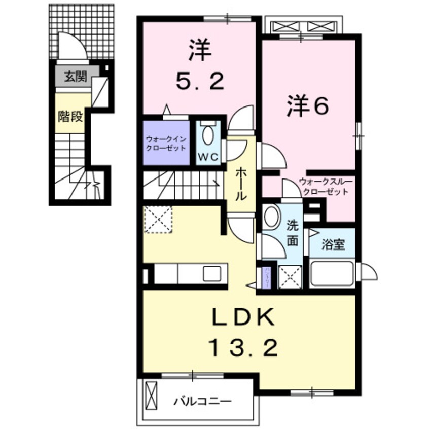間取図 クラール元山サウスＢ