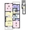 ルーラルハウス東山崎Ａ 2LDKの間取り