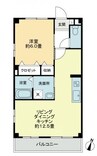 グロリアス 1LDKの間取り