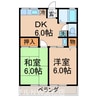 ハイム寺井　Ⅰ 2DKの間取り