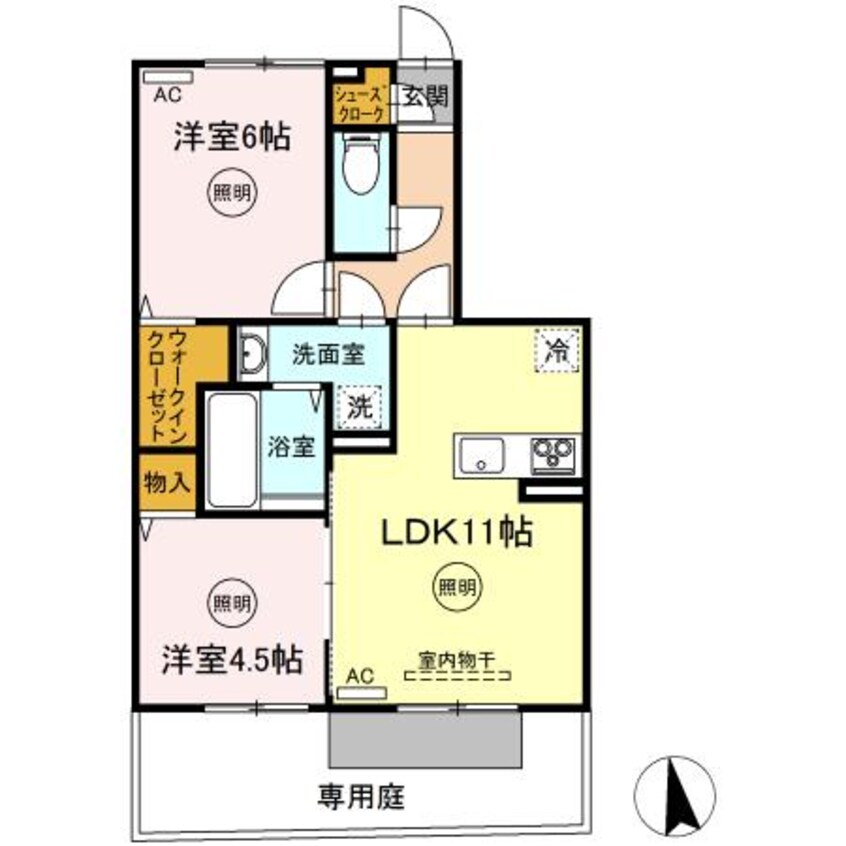 間取図 ラ・ソフィー B棟