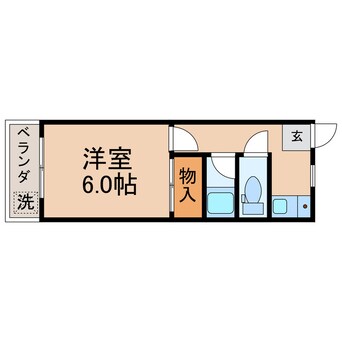 間取図 高徳線/昭和町駅 徒歩15分 1階 築33年