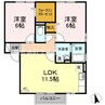 ボナール三条 A棟 2LDKの間取り
