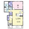 グラスランド　レジデンス　Ｈ 1LDKの間取り