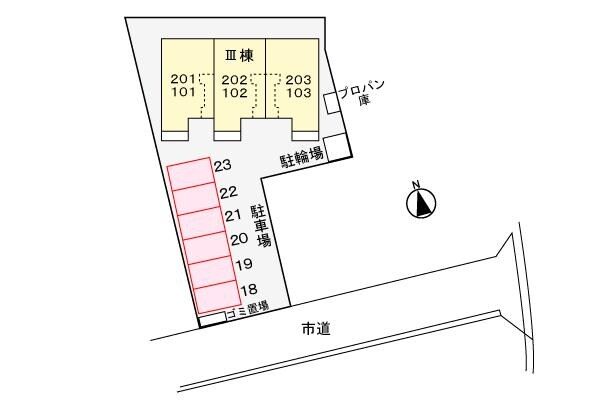 駐車場 リーフグリーン　ハイツⅢ