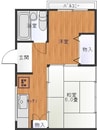 平野屋ビル 1Kの間取り
