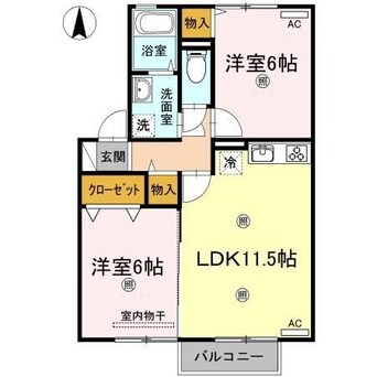 間取図 クレイドルF松縄