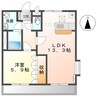 ラフォーレ木太 1LDKの間取り