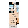 Jリヴェール南新町 1DKの間取り