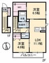 シャーメゾン上之町 2LDKの間取り
