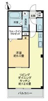 エレガンテ瓦町 1LDKの間取り