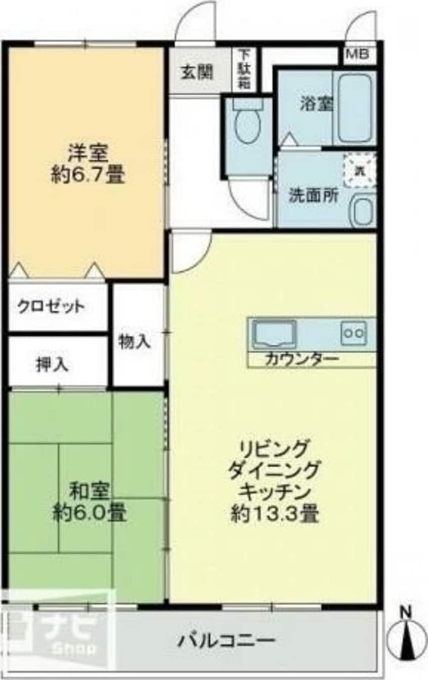 間取図 フォブール太田南