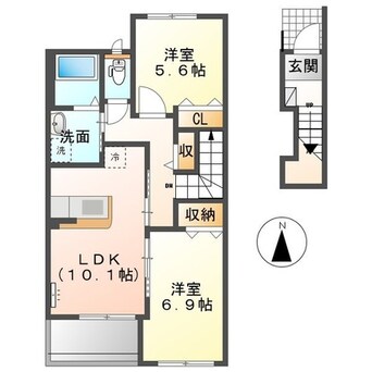 間取図 ソレイユ元山町Ⅱ