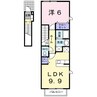 グランディス　Ａ 1LDKの間取り