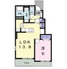 サンパラソルＤ 1LDKの間取り