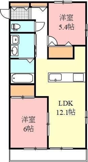 間取図 フォブールKMTII
