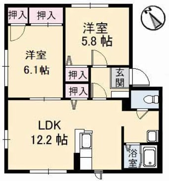 間取図 シーサイドDIAS D館