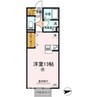 パラディー森塚 1Rの間取り