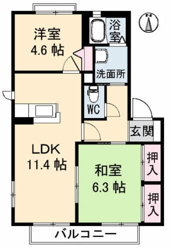 間取図 バリュージュ バオバブ A棟