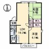 フレグランス中塚 A棟 2LDKの間取り