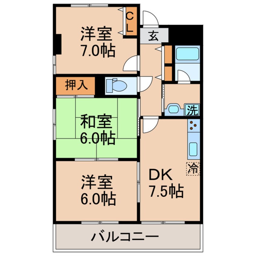 間取図 プロシード藤塚