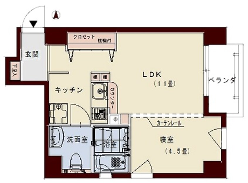間取図 コリドールリブ