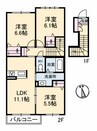 シャーメゾン アンビエラ 3LDKの間取り