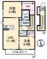 シャーメゾン上之町 2LDKの間取り