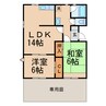 シャルム太田 2LDKの間取り