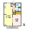 サンライフふたみⅡ 1LDKの間取り