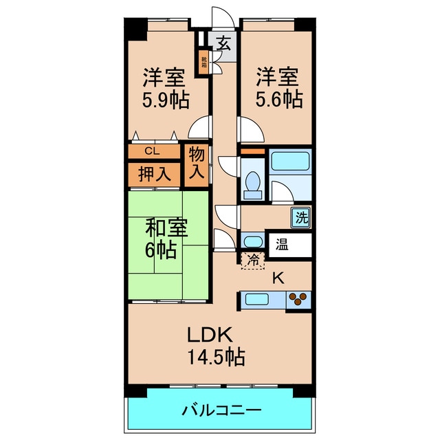 間取り図 オリーブパレス松縄