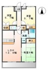 サニーハイツ鬼無 3LDKの間取り