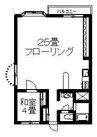 サニーコート高松 1LDKの間取り