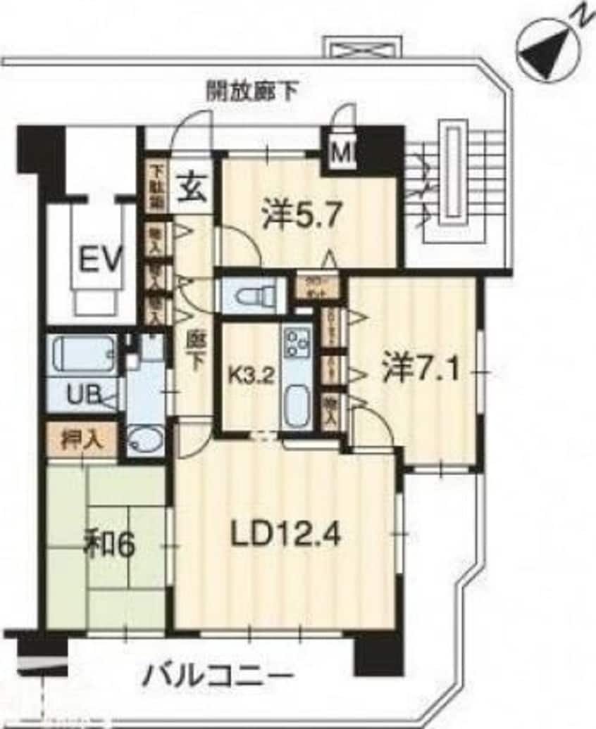 間取図 アルファステイツ片原町駅前