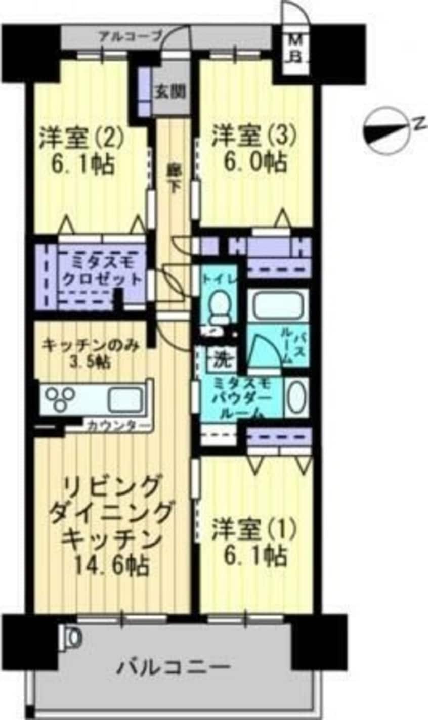 間取図 アルファステイツ天神前