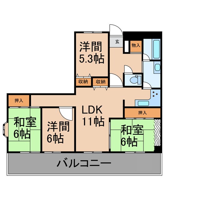 間取り図 クレストコートK2