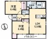 シャーメゾン伏石町 2LDKの間取り