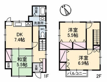 間取図 元山町一戸建て