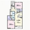 フェリーチェ上林 2LDKの間取り