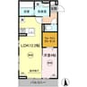 カルテット A棟 1LDKの間取り
